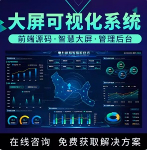 企業生產大屏可視化數據數字管理展示定制電商ERP進銷存軟件開