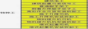 邯鄲住建廳特種作業(yè)證有哪些?
