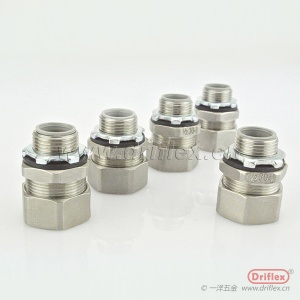 Driflex一洋五金不銹鋼六角金屬軟管接頭NPT3/8“到